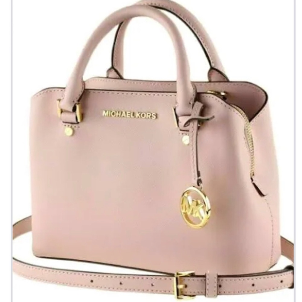 Michael Kors Pink Satchel with Gold Hardware